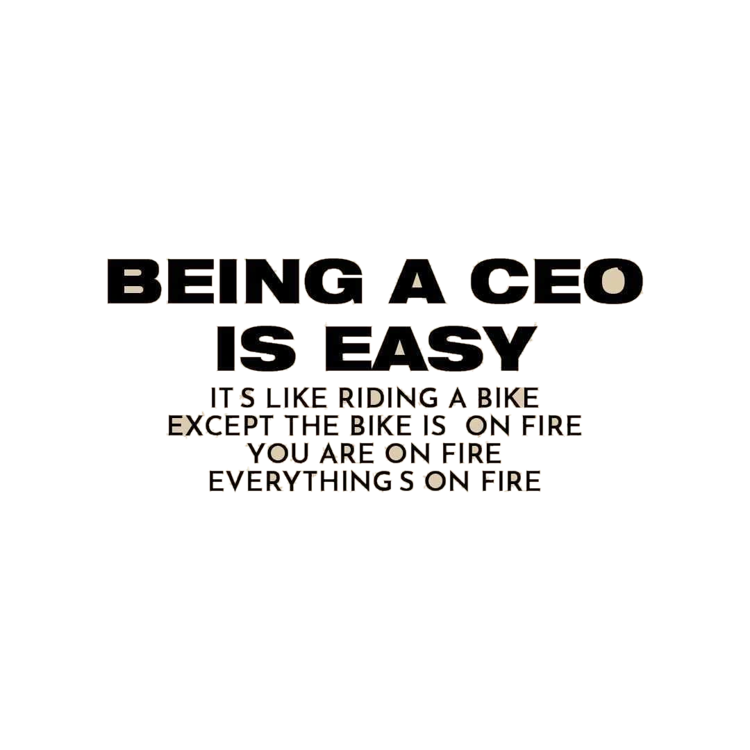 Being a CEO is easy sticker